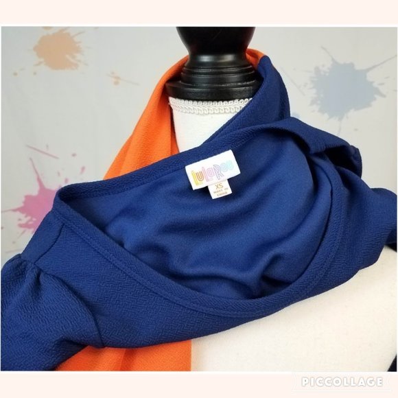 LuLaRoe Blue and Orange Dress - Picture 8 of 8